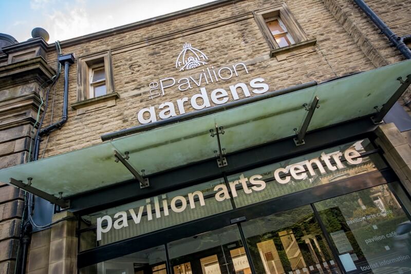 Entrance to the Pavilion Arts Centre from St John's Road.