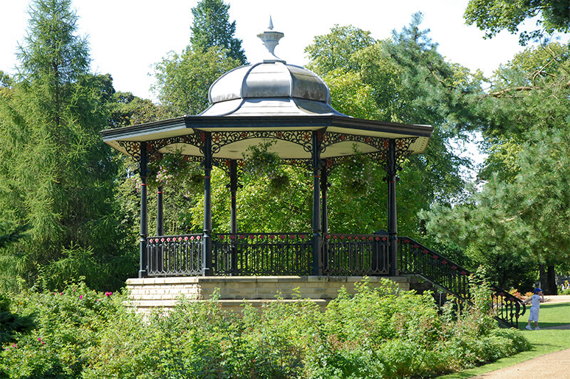 Don Redfern Memorial Bandstand in the Pavilion Gardens.