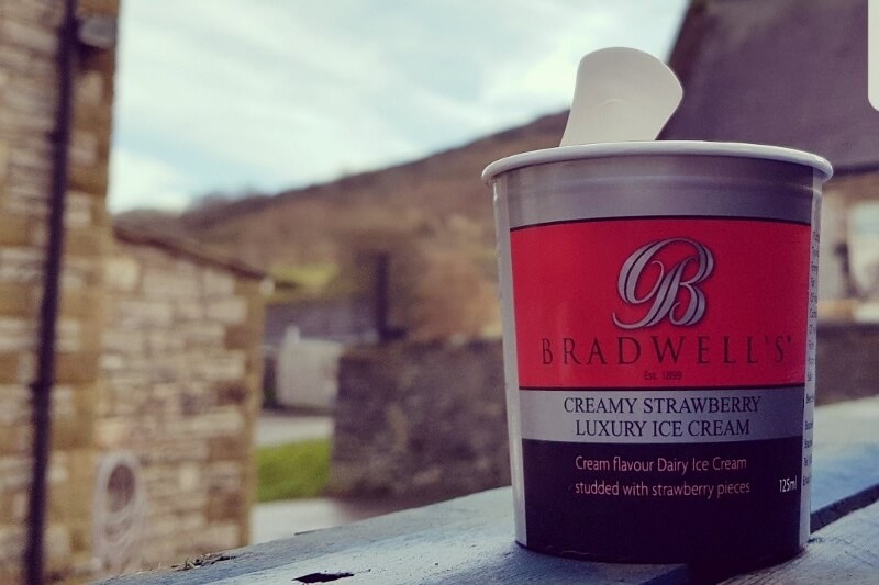 Tub of Bradwells Creamy Strawberry Luxury Ice Cream. Source: Bradwells Ice Cream. Tub of Bradwells Creamy Strawberry Luxury Ice Cream. Source: Bradwells Ice Cream.