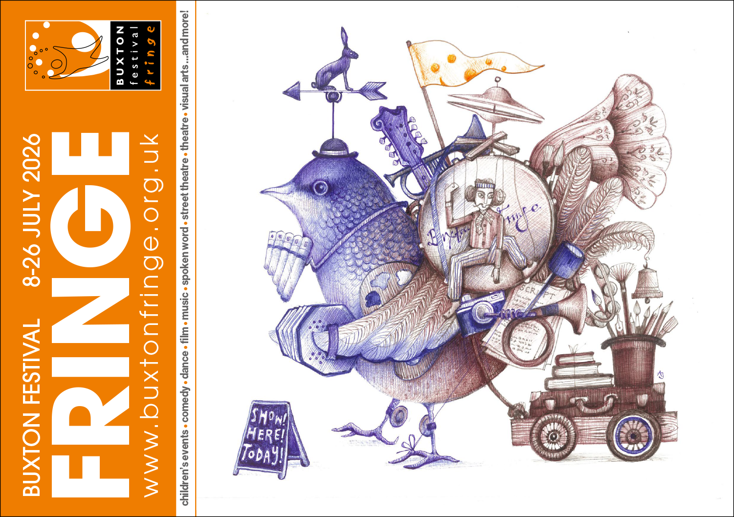 Buxton Festival Fringe 2025 programme cover by David Steeden