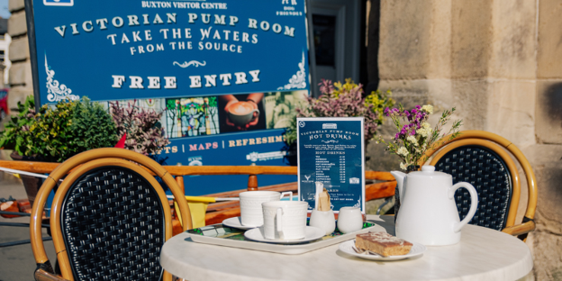 Pump room cafe Buxton Visitor Centre logo